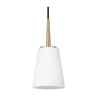 Driscoll One Light Pendant, Satin Brass
