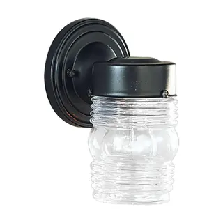 Jelly Jar 7.5" Lantern, Textured Black