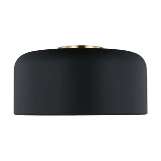 Malone Small Flush Mount, Midnight Black