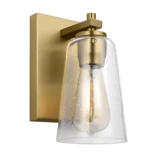 Mercer 1-Light Bath Sconce, Burnished Brass