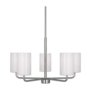 Rhett Five Light Chandelier, Brushed Nickel