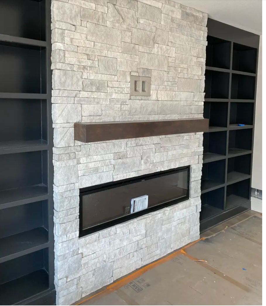 Home with Brookstone Blend stone veneer wainscoting